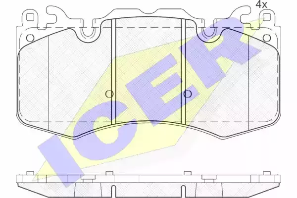 ICER Комплект тормозных колодок