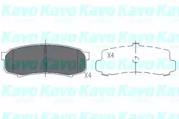 KAVO PARTS Комплект тормозных колодок