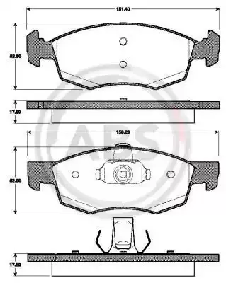 A.B.S. Комплект тормозных колодок