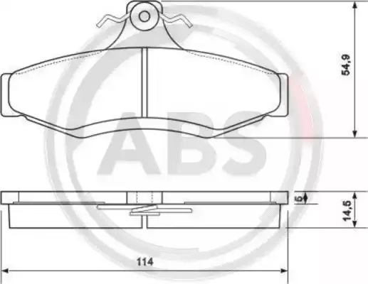 A.B.S. Комплект тормозных колодок