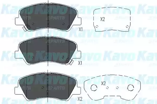 KAVO PARTS Комплект тормозных колодок