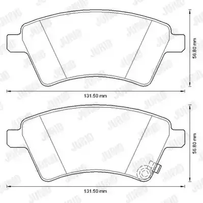 JURID Комплект тормозных колодок