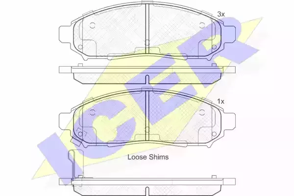 ICER Комплект тормозных колодок