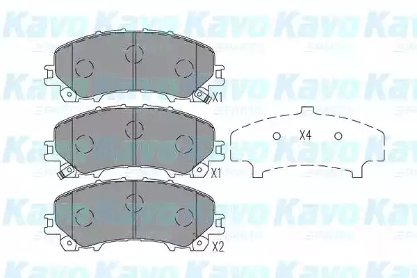 KAVO PARTS Комплект тормозных колодок