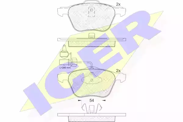 ICER Комплект тормозных колодок