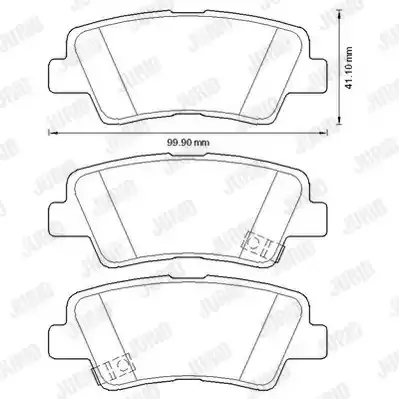 JURID Комплект тормозных колодок