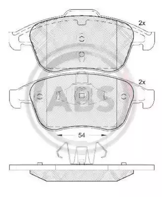 A.B.S. Комплект тормозных колодок