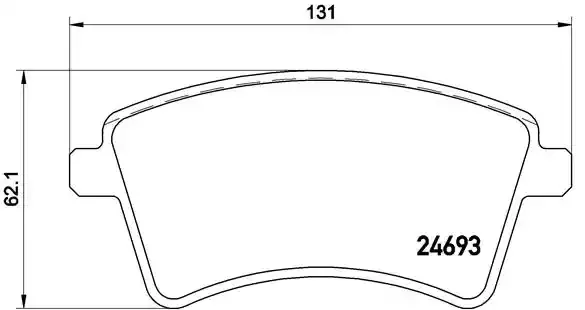 BREMBO Комплект тормозных колодок