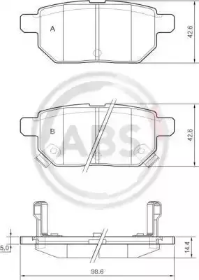 A.B.S. Комплект тормозных колодок