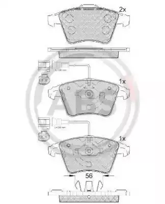 A.B.S. Комплект тормозных колодок