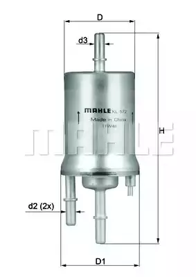 MAHLE ORIGINAL Фильтр