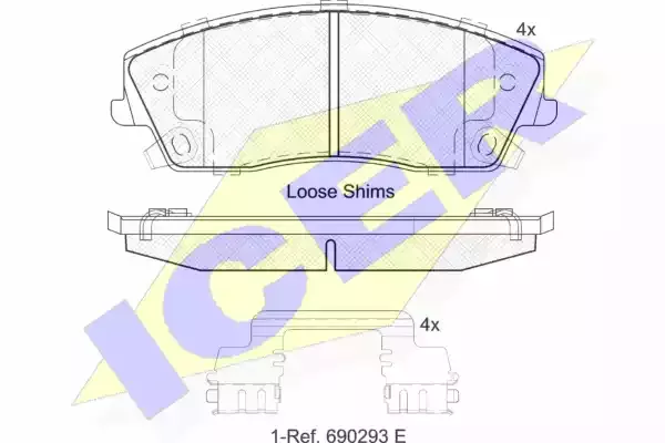 ICER Комплект тормозных колодок