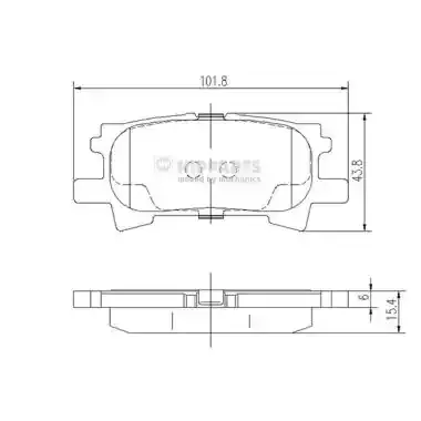 NIPPARTS Комплект тормозных колодок