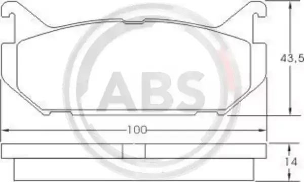 A.B.S. Комплект тормозных колодок