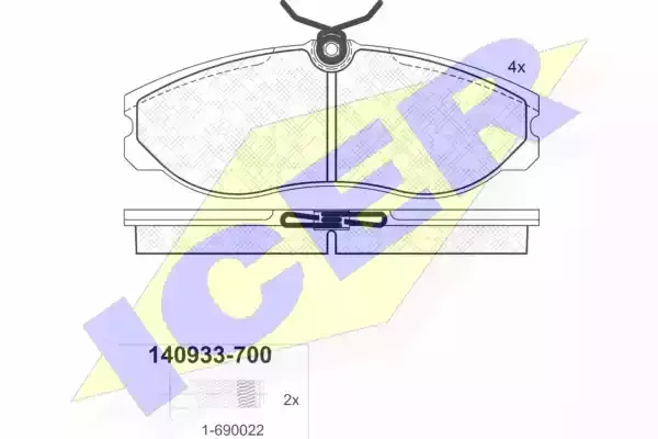 ICER Комплект тормозных колодок