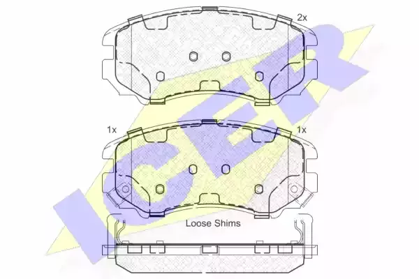 ICER Комплект тормозных колодок