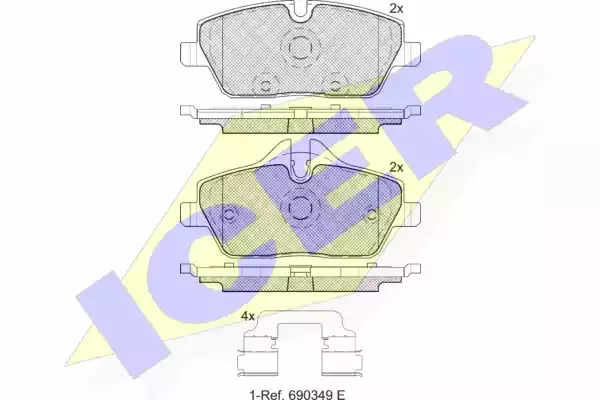 ICER Комплект тормозных колодок