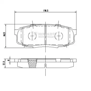 NIPPARTS Комплект тормозных колодок