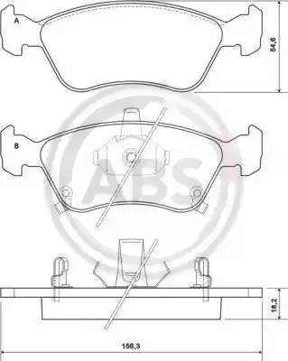 A.B.S. Комплект тормозных колодок