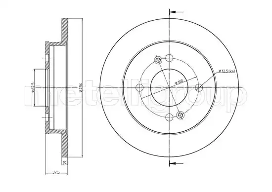 METELLI Тормозной диск