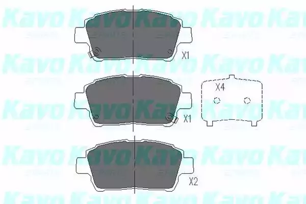 KAVO PARTS Комплект тормозных колодок