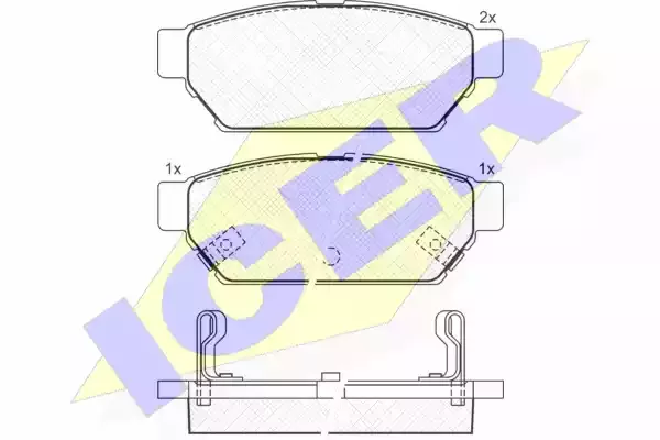 ICER Комплект тормозных колодок