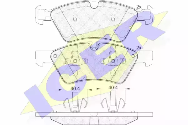 ICER Комплект тормозных колодок