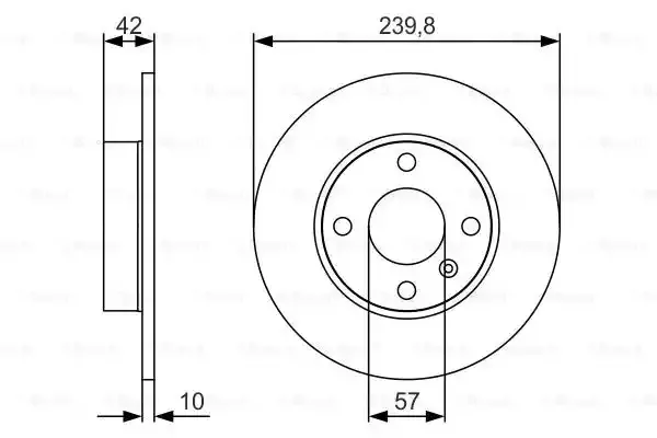 BOSCH Тормозной диск