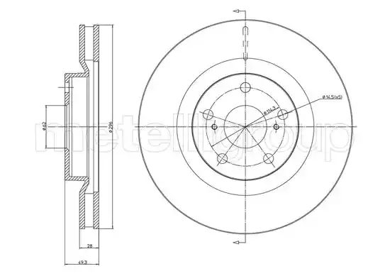 METELLI Тормозной диск