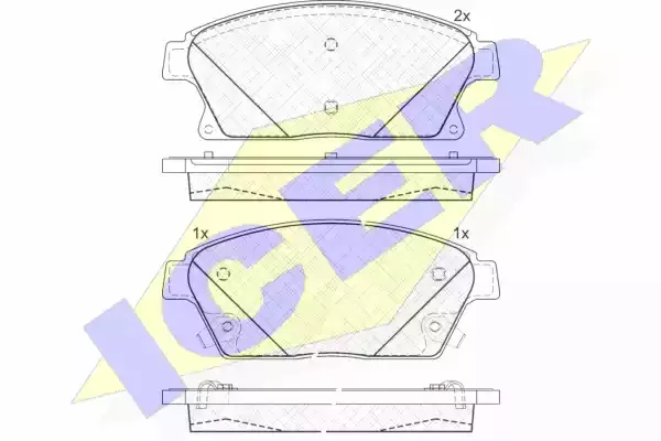 ICER Комплект тормозных колодок