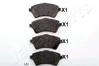 JAPANPARTS Комплект тормозных колодок