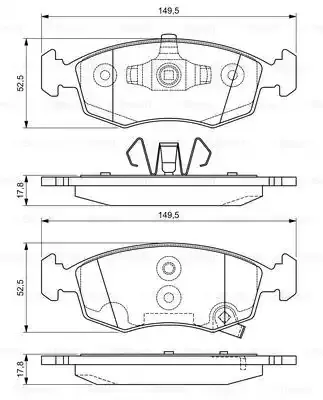 BOSCH Комплект тормозных колодок