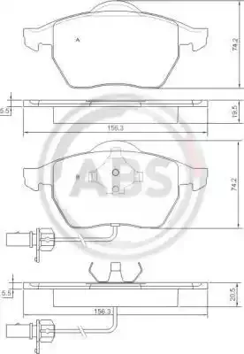 A.B.S. Комплект тормозных колодок