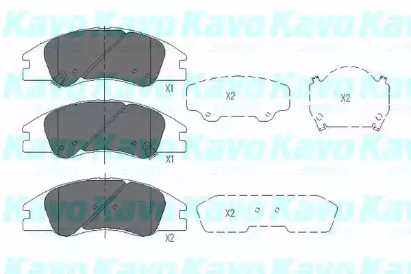 KAVO PARTS Комплект тормозных колодок