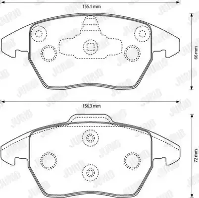 JURID Комплект тормозных колодок