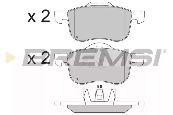 BREMSI Комплект тормозных колодок