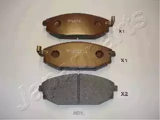 JAPANPARTS Комплект тормозных колодок