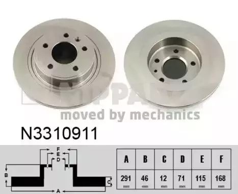 NIPPARTS Тормозной диск