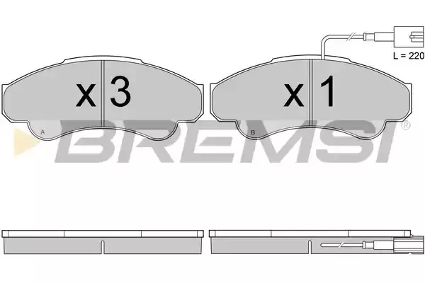 BREMSI Комплект тормозных колодок