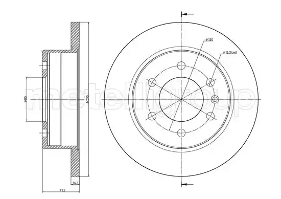 METELLI Тормозной диск