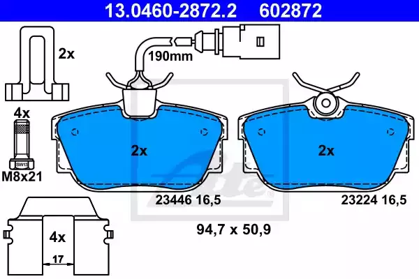 ATE Комплект тормозных колодок