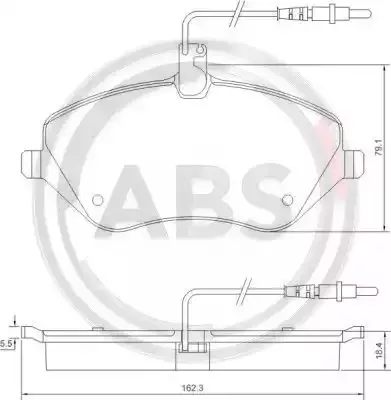 A.B.S. Комплект тормозных колодок