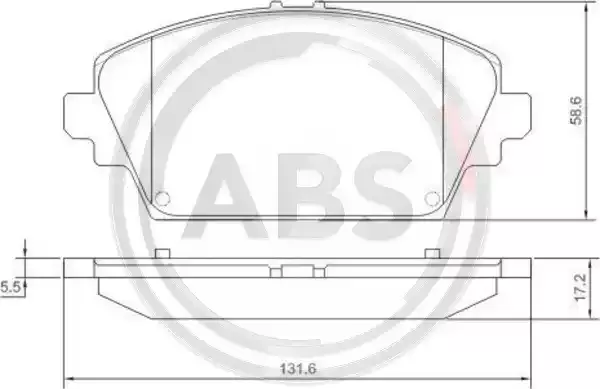 A.B.S. Комплект тормозных колодок
