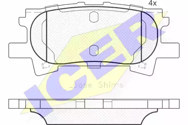 ICER Комплект тормозных колодок