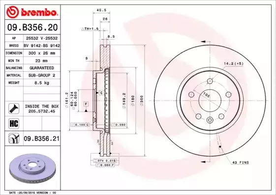 BREMBO Тормозной диск
