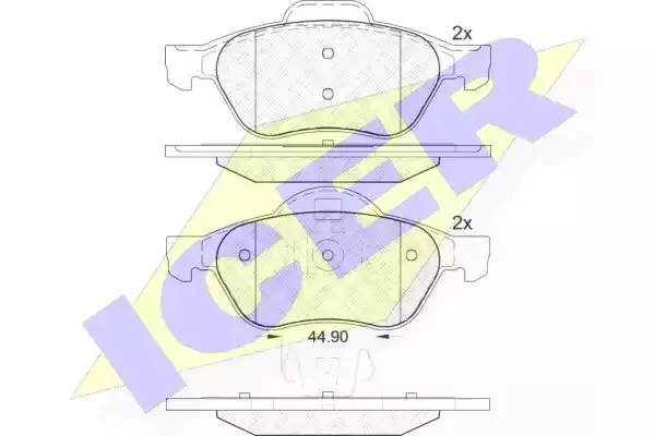 ICER Комплект тормозных колодок