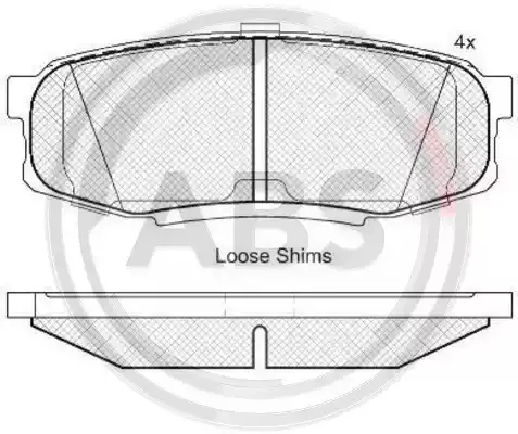 A.B.S. Комплект тормозных колодок