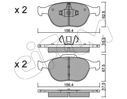 CIFAM Комплект тормозных колодок