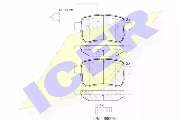 ICER Комплект тормозных колодок