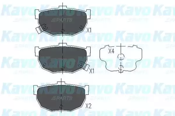 KAVO PARTS Комплект тормозных колодок